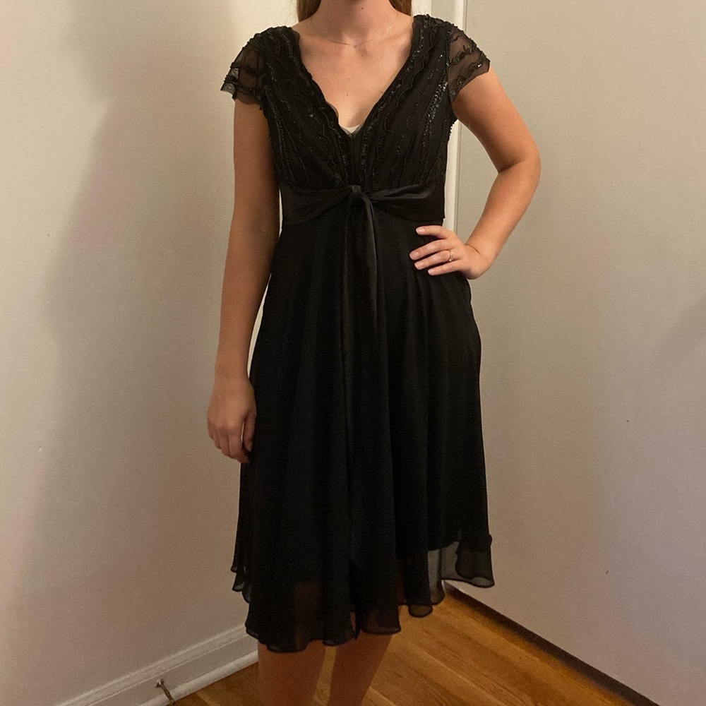 Simple Black Beaded Dress